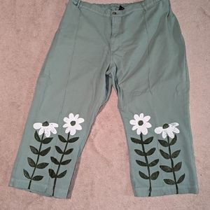 Big Bud Press Western Pants Paintstamp Daisy Sage 4XL